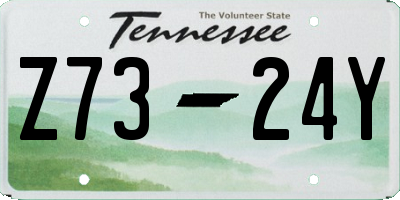 TN license plate Z7324Y