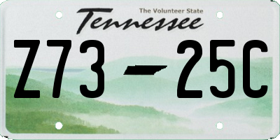 TN license plate Z7325C