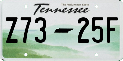 TN license plate Z7325F