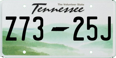 TN license plate Z7325J