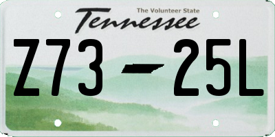 TN license plate Z7325L