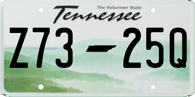 TN license plate Z7325Q