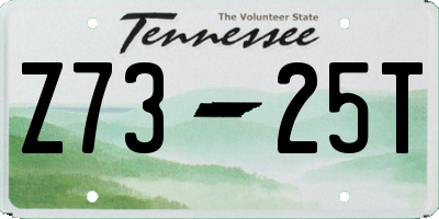TN license plate Z7325T