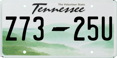 TN license plate Z7325U