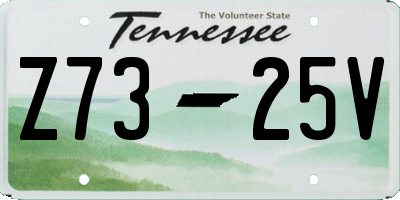 TN license plate Z7325V