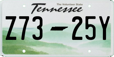 TN license plate Z7325Y