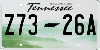 TN license plate Z7326A