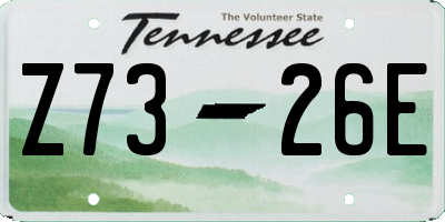 TN license plate Z7326E