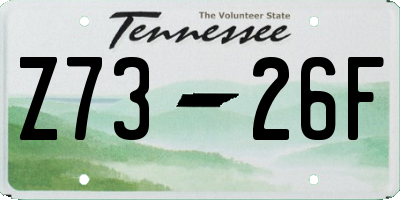 TN license plate Z7326F