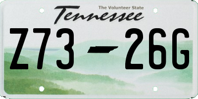 TN license plate Z7326G