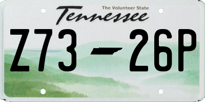 TN license plate Z7326P