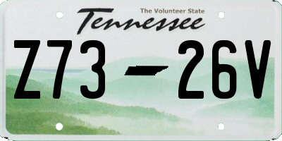 TN license plate Z7326V