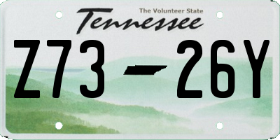 TN license plate Z7326Y