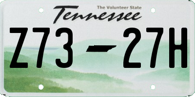 TN license plate Z7327H