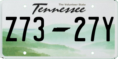 TN license plate Z7327Y
