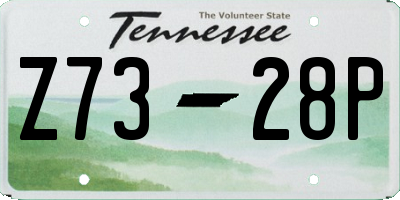 TN license plate Z7328P