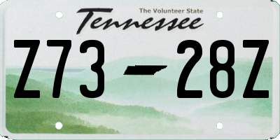 TN license plate Z7328Z