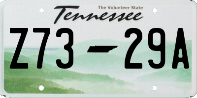 TN license plate Z7329A