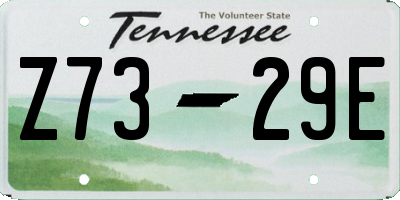 TN license plate Z7329E