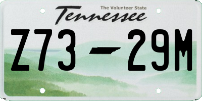 TN license plate Z7329M