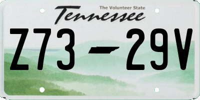 TN license plate Z7329V