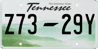 TN license plate Z7329Y