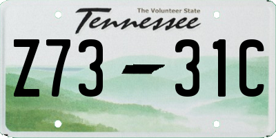 TN license plate Z7331C