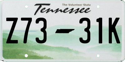 TN license plate Z7331K