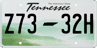 TN license plate Z7332H