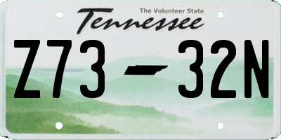 TN license plate Z7332N