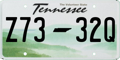TN license plate Z7332Q
