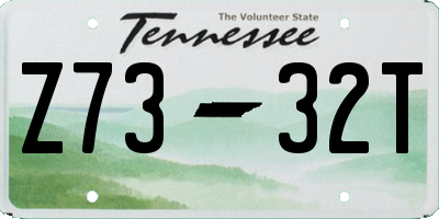 TN license plate Z7332T
