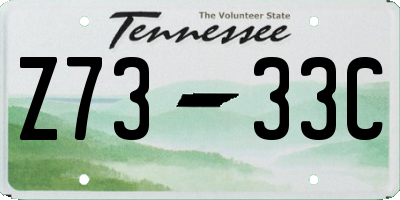 TN license plate Z7333C