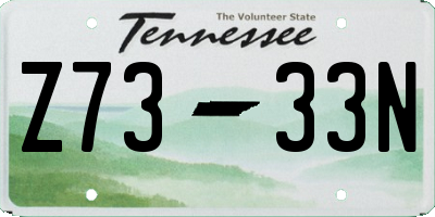 TN license plate Z7333N
