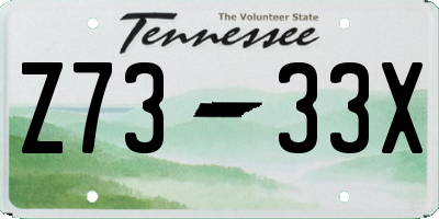 TN license plate Z7333X