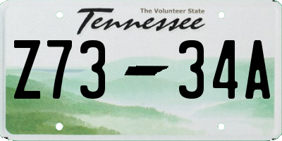 TN license plate Z7334A