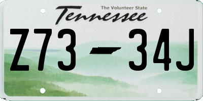 TN license plate Z7334J