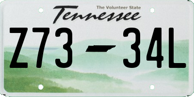 TN license plate Z7334L