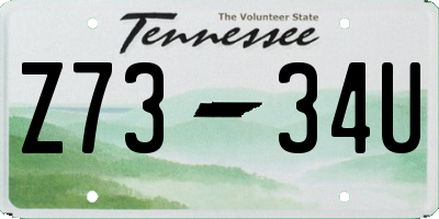 TN license plate Z7334U