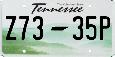 TN license plate Z7335P