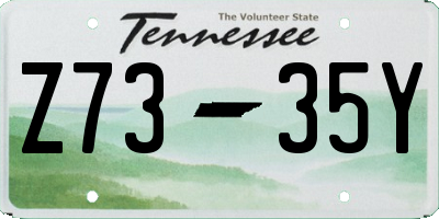 TN license plate Z7335Y