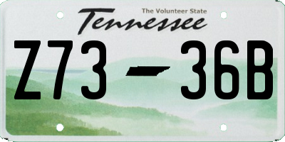 TN license plate Z7336B