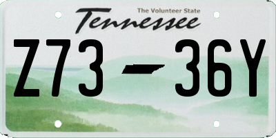 TN license plate Z7336Y