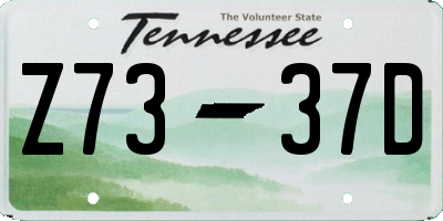 TN license plate Z7337D