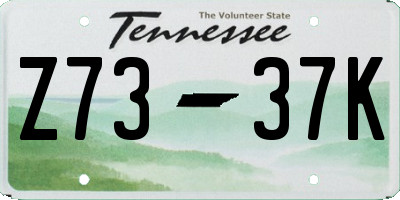 TN license plate Z7337K