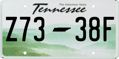 TN license plate Z7338F