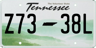 TN license plate Z7338L