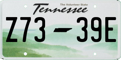 TN license plate Z7339E