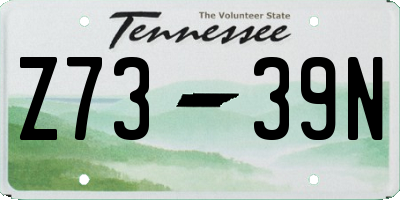 TN license plate Z7339N