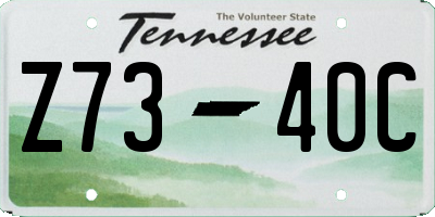 TN license plate Z7340C